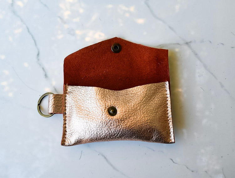 Melly Mini Rose Gold Card Wallet