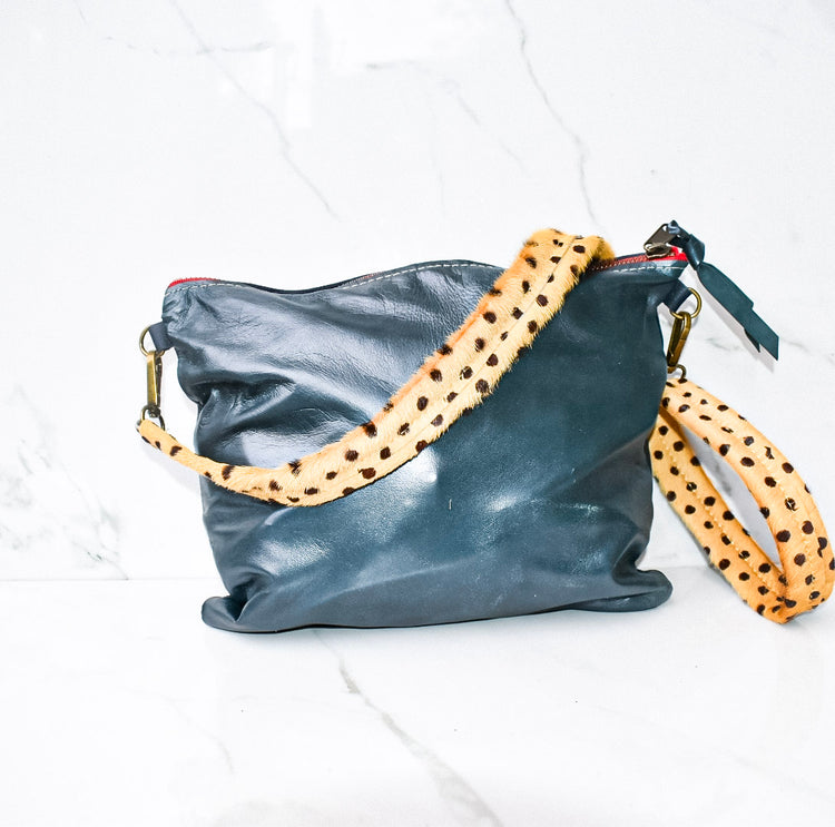 Mini Vivi Navy/Black Shimmer Crossbody