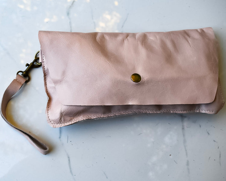 Addison Pink Wristlet Clutch