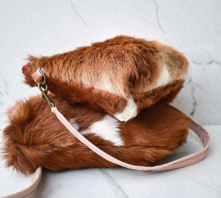 Mini Gia Cow Fur Crossbody