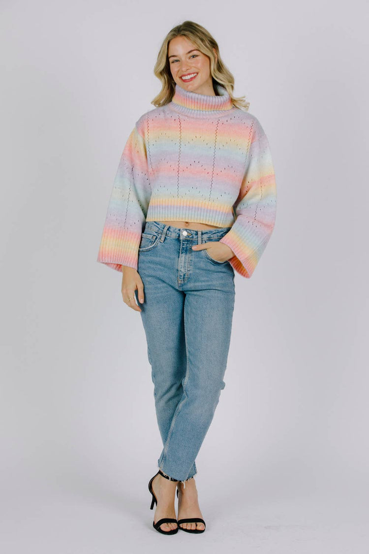 Ombre Pastel Knit Sweater