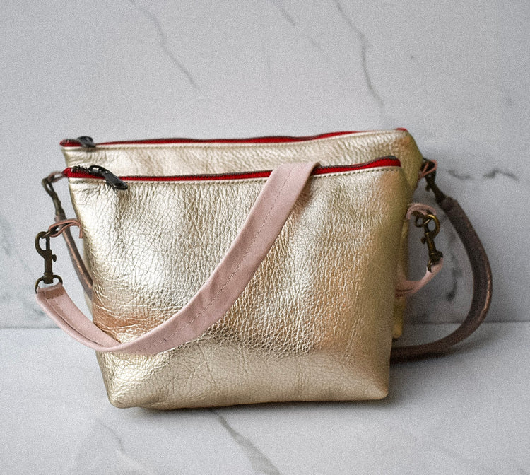 Gia Shimmer Gold Crossbody