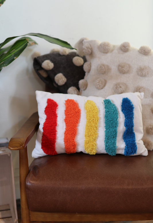 Rainbow Pillow- Stripe