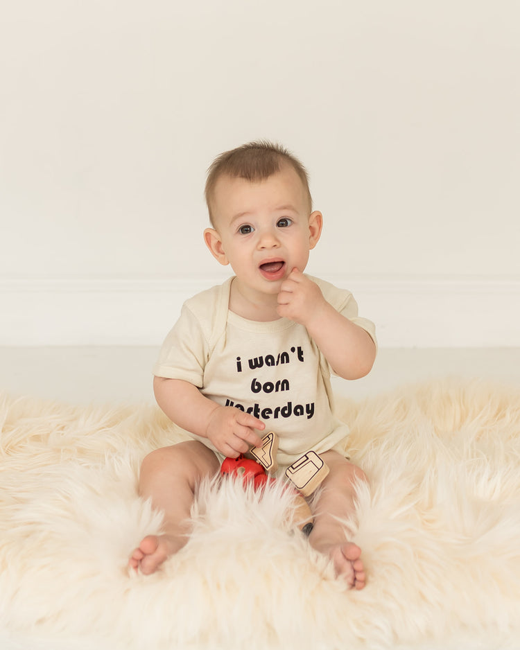 little imprint- I wasn’t born yesterday-onesie