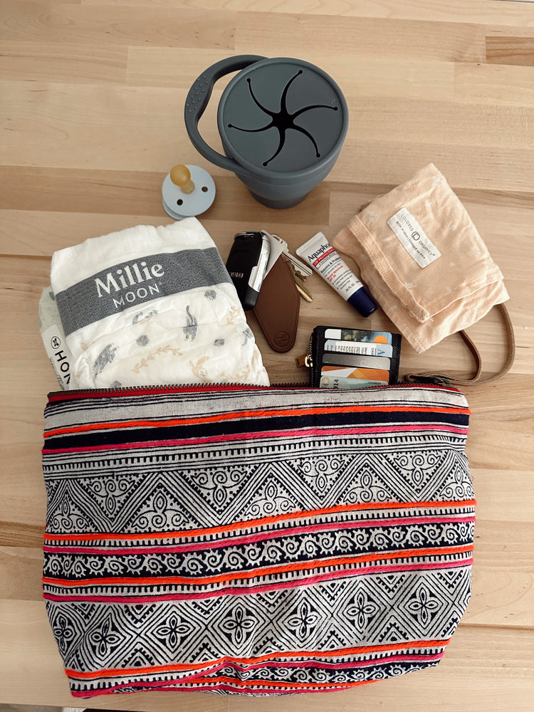 Haven Moon in Stainglass with Brown Leather Wristlet