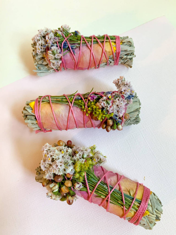 Wildflower + White Sage Smudge Wand