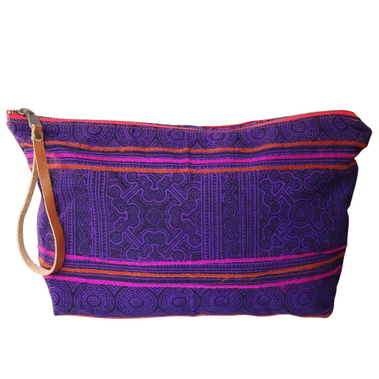 Haven Moon in Patong Purple with Brown Leather Wristlet