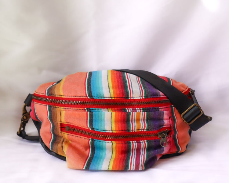 Fanny Pack- Valentina in Black Leather