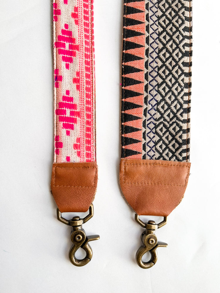 Messenger Strap Fabric and Leather- Mid