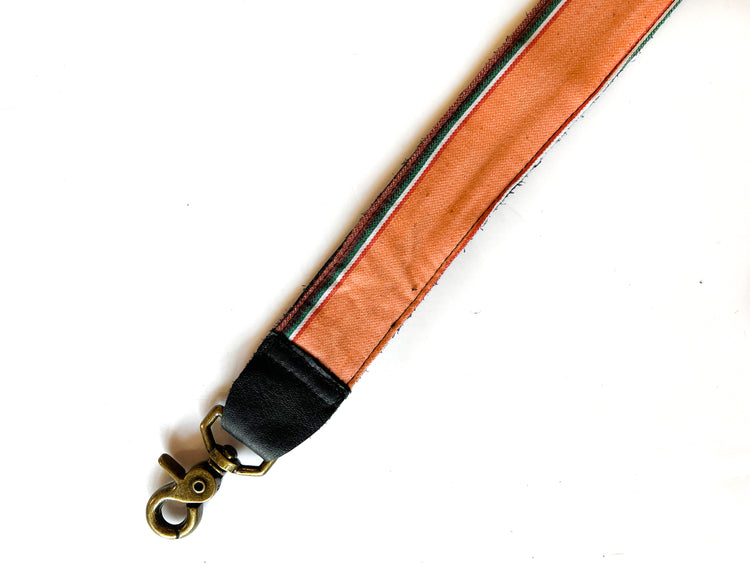 Messenger Strap Fabric and Leather-Thin Long