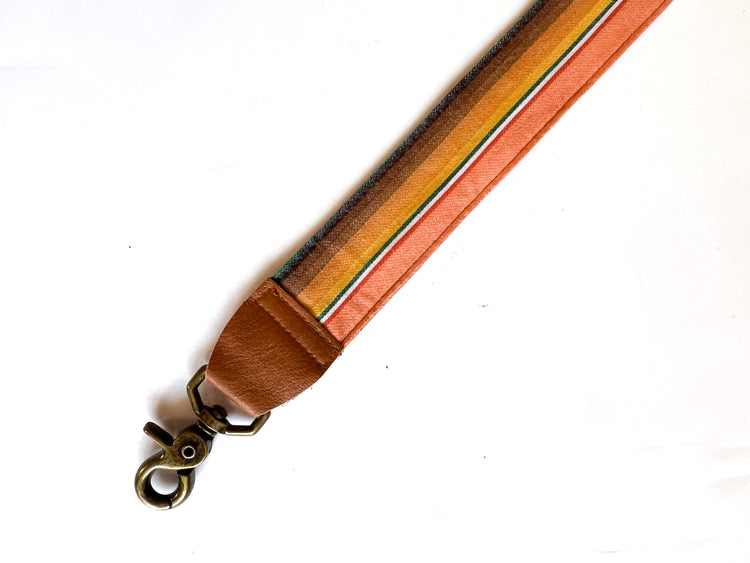 Messenger Strap Fabric and Leather-Thin Long