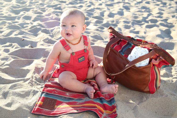 Santa Fe Baby Changing Pad in Black Leather