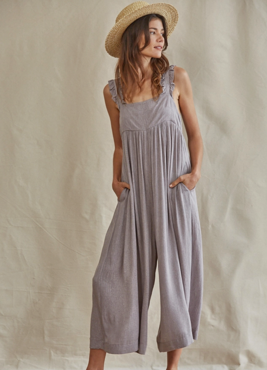 By Together- Woven Crinkle Jumpsuit