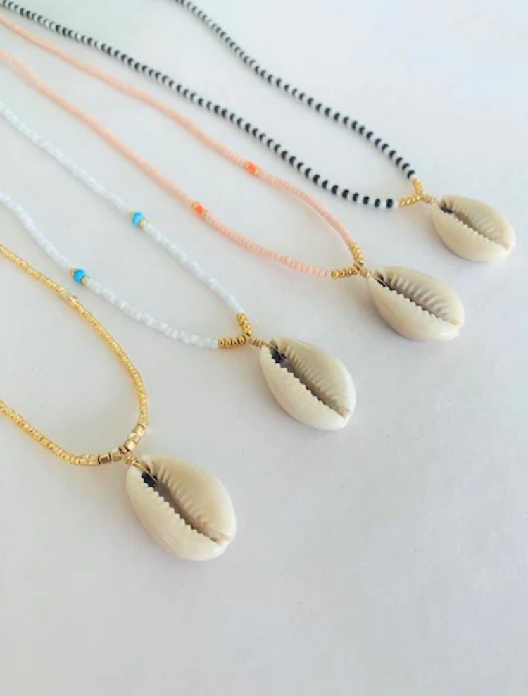 Cowrie Goddess Bead Necklace