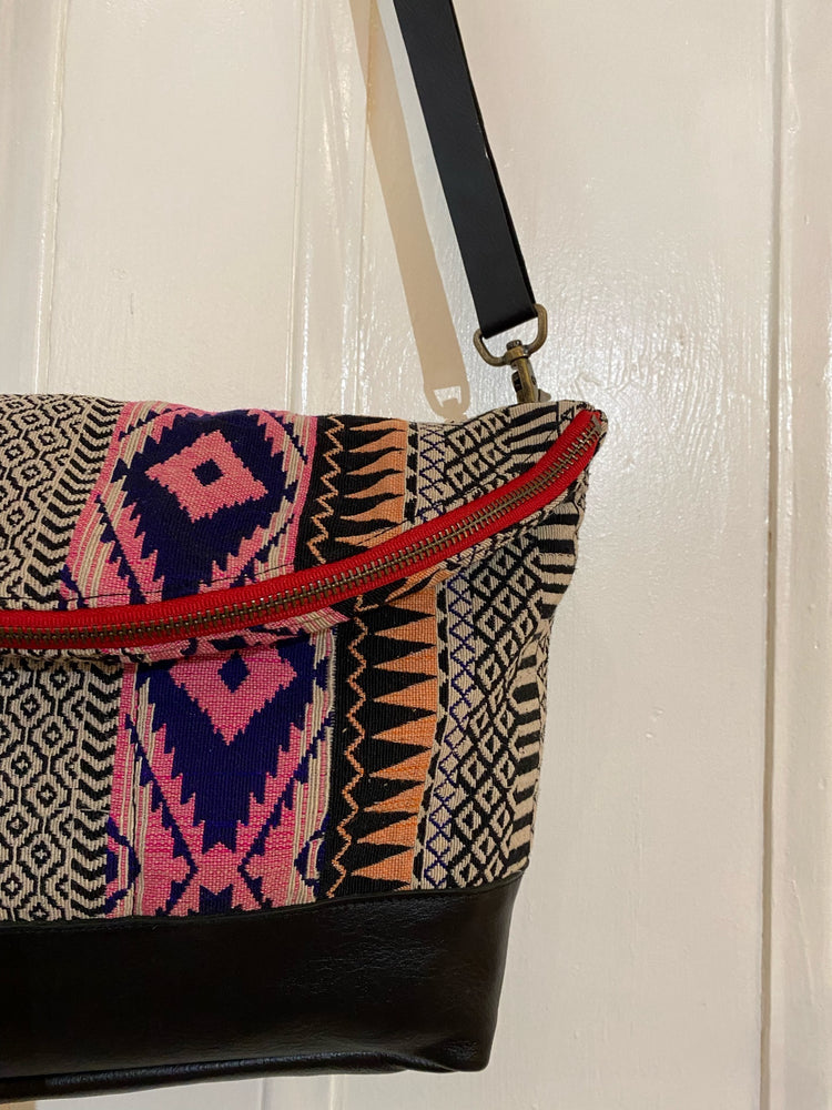 Avery Messenger Paloma in Black Leather