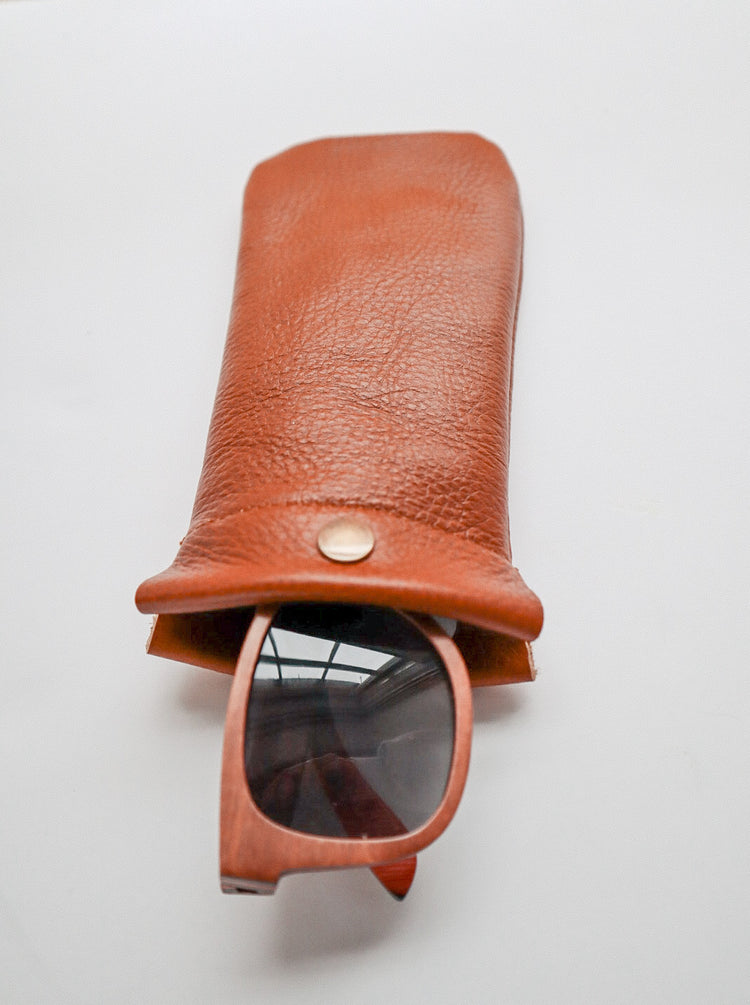 Vaalbara All Leather Sunglass Snap Case