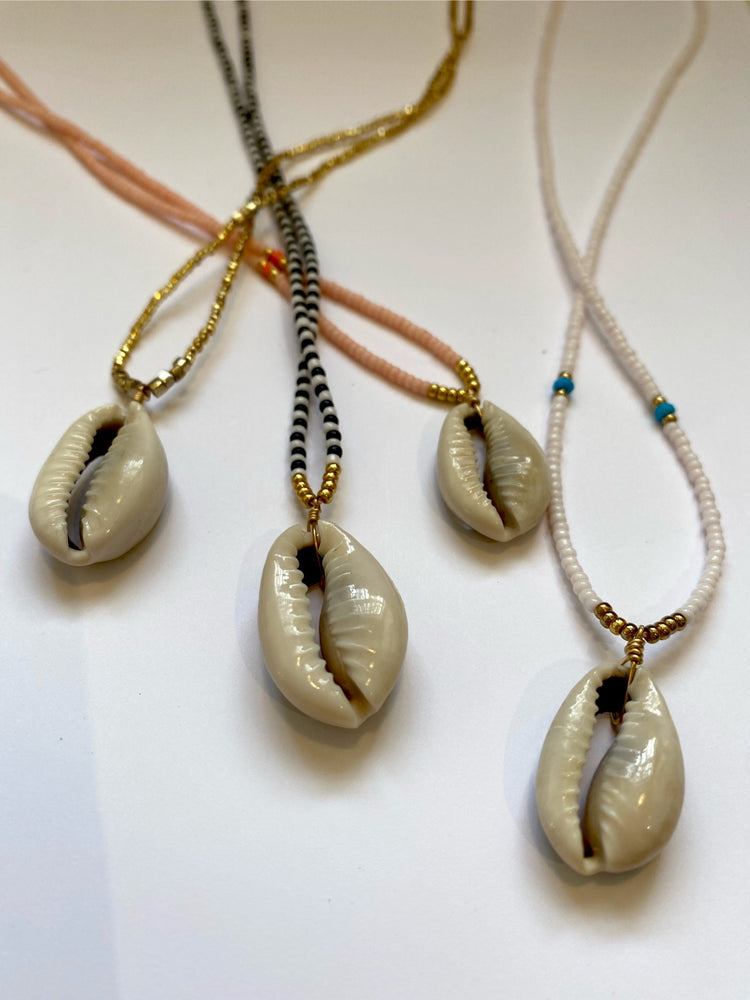 Cowrie Goddess Bead Necklace