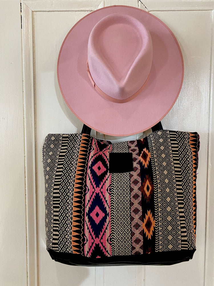 Paloma Weekender in Black Leather