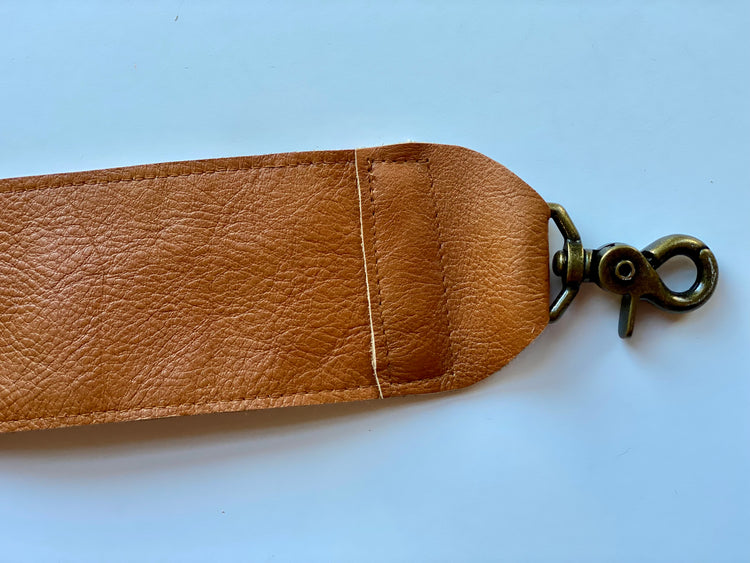 Messenger Strap Fabric and Leather- Mid