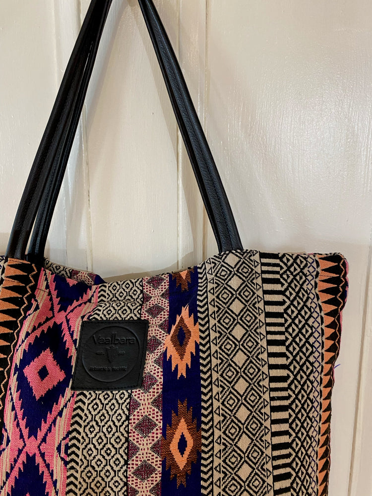 Paloma Weekender in Black Leather