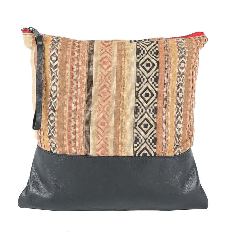 Indira Large Clutch in Black Leather
