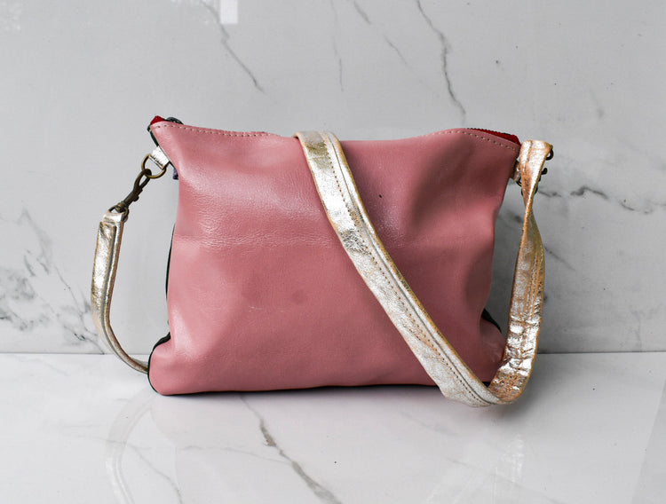 Mini Vivi Green/Pink Crossbody