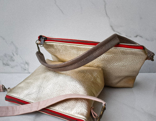 Mini Gia Shimmer Gold Crossbody