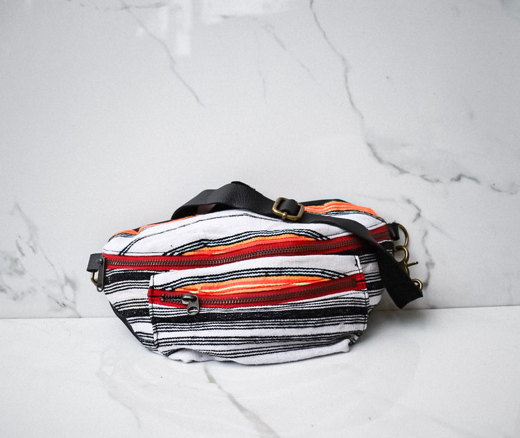 Fanny Pack- White Stripe
