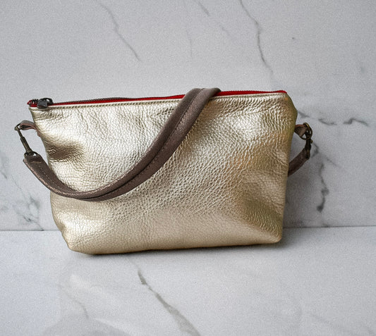 Gia Shimmer Gold Crossbody