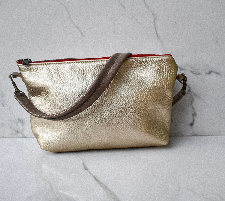 Gia Shimmer Gold Crossbody