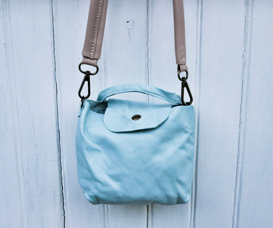 Baby Blue Lilly Pocket  Messenger Pouch