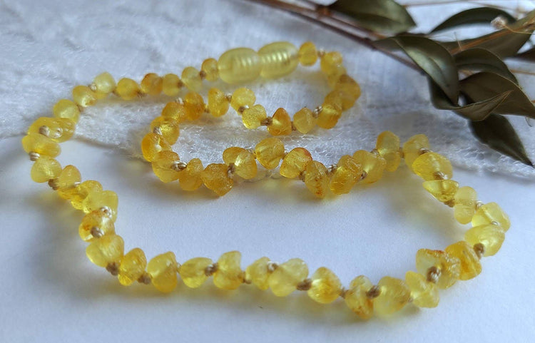 Gorgeous Raw Lemon Baltic Amber Necklace w/ Tag Cert GIA ♥️