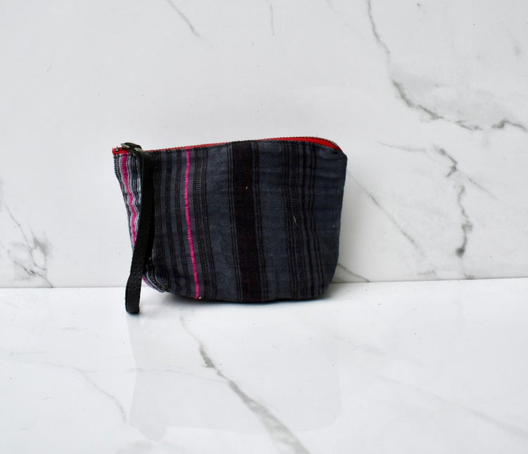 Harlow Moon in Aquinnah Grey with Black Leather Wristlet