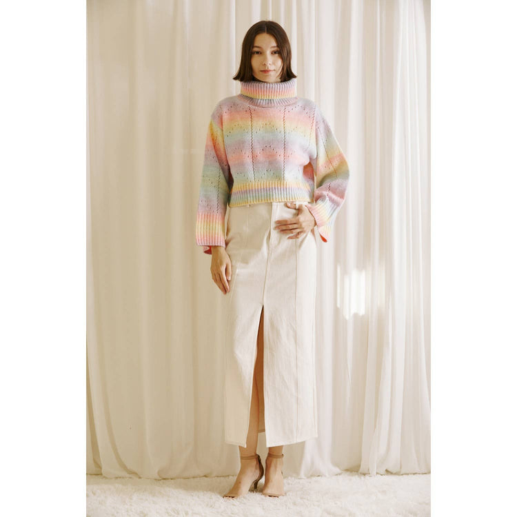 Ombre Pastel Knit Sweater