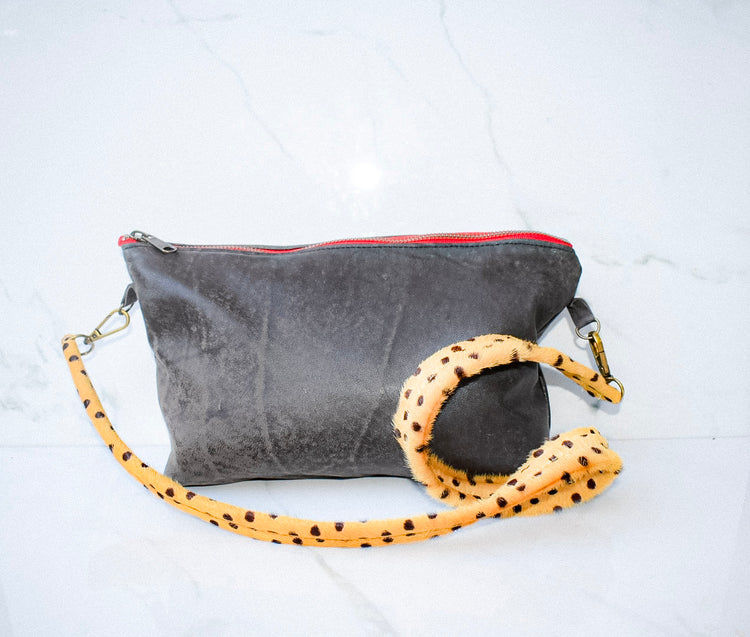 Gia Shimmer Black Crossbody