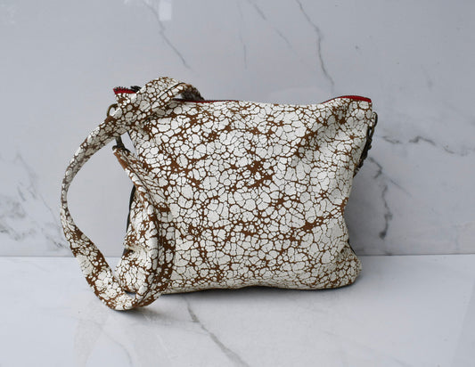Vivi Cracked White/Green Crossbody