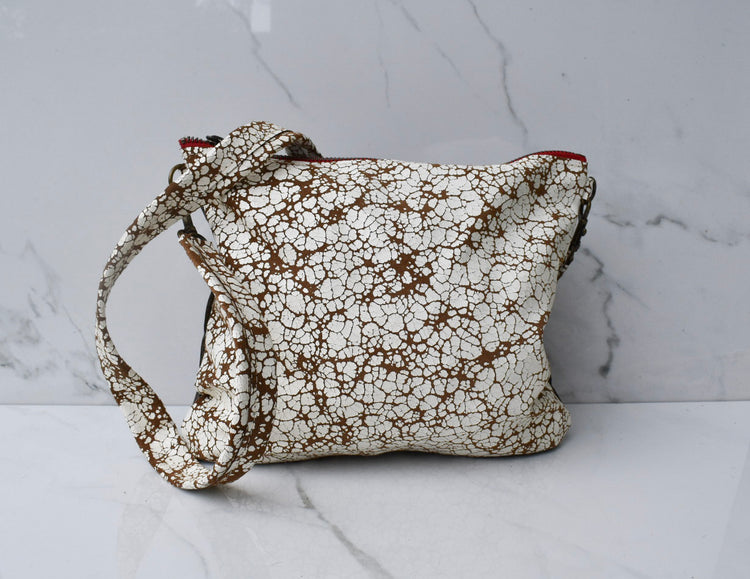 Vivi Cracked White/Green Crossbody