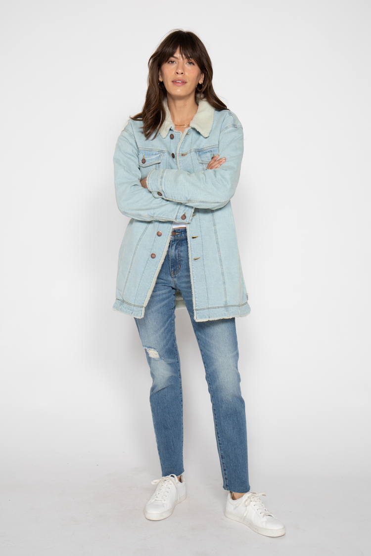 Bowery Denim Sherpa Jacket