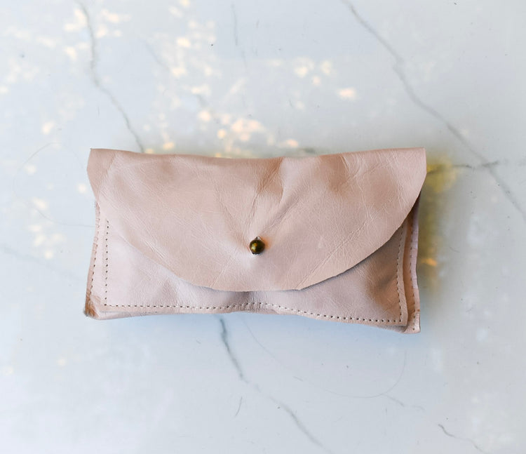 Lani Pink Snake Leather Wallet