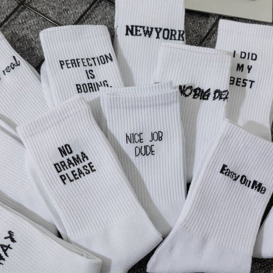 Preppy Street Letter SOCKS
