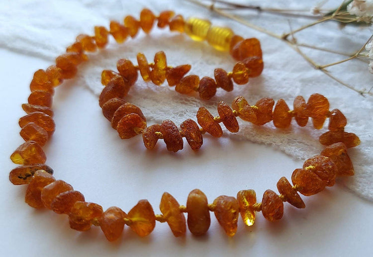 Genuine Raw Dk Honey Baltic Amber Necklace ♥️ Tag Cert GIA