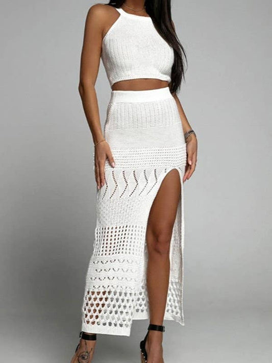 Two-Piece Cut-Out Bikini Cover-Up