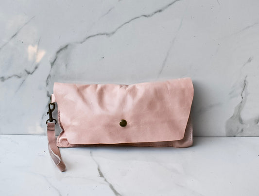 Addison Pink Wristlet Clutch