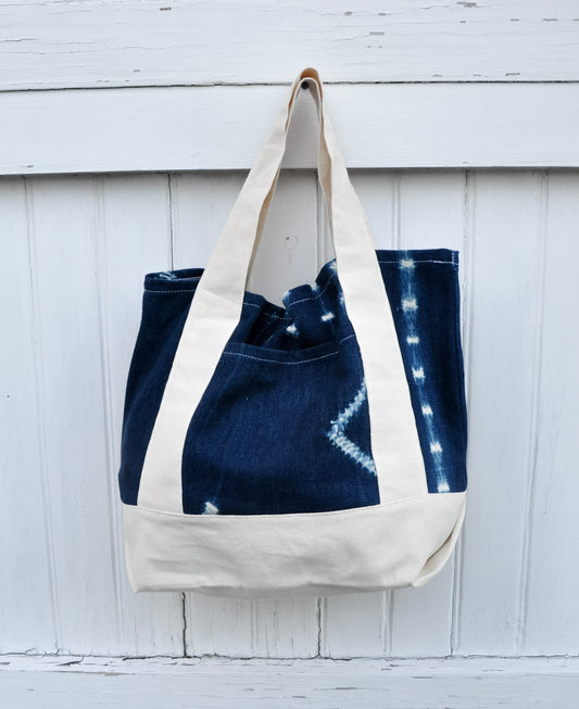 Mini Indigo Beach Tote