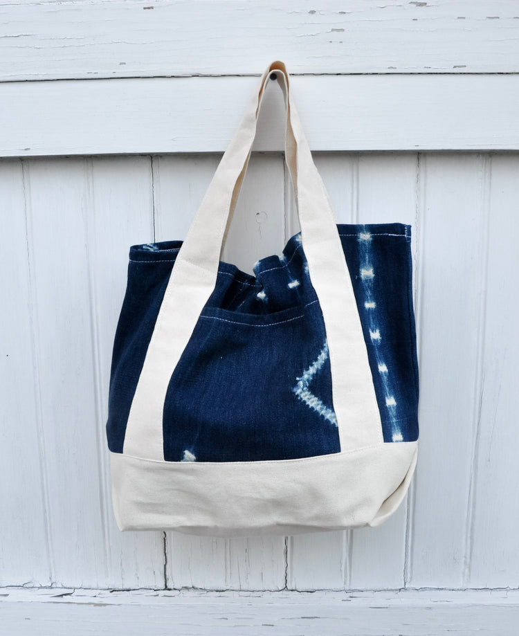 Mini Indigo Beach Tote