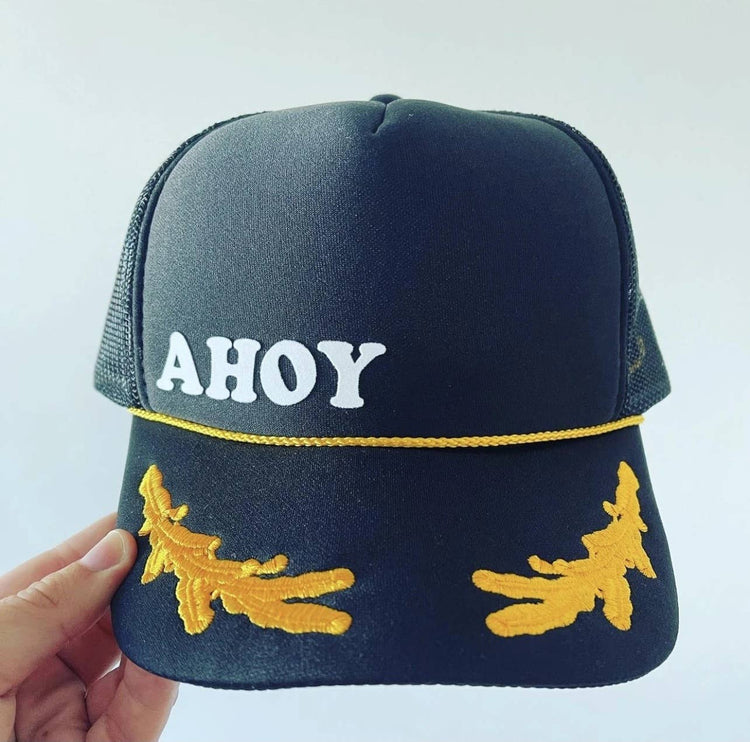 AHOY (vintage trucker Captain’s Hat)