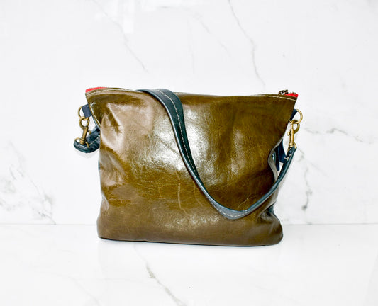 Mini Vivi Olive/Navy Crossbody