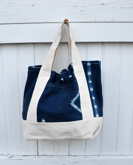 Mini Indigo Beach Tote