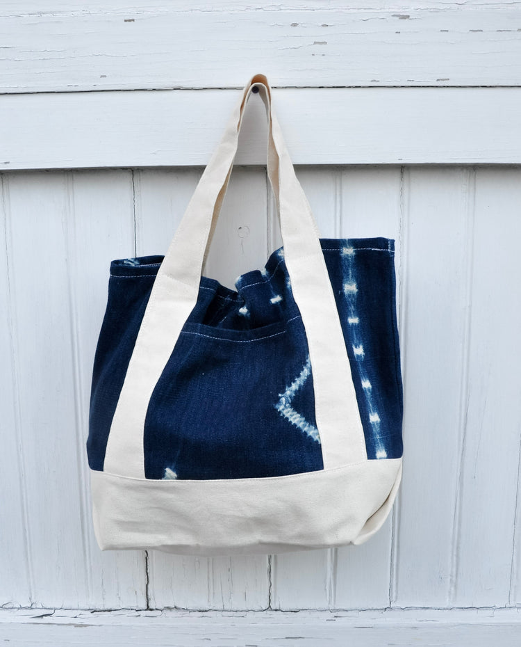 Mini Indigo Beach Tote