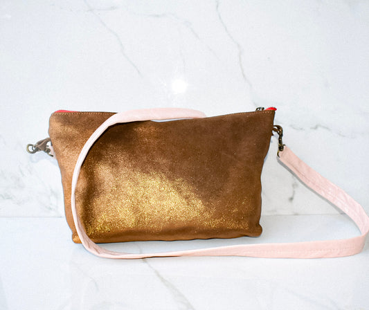 Gia Shimmer Bronze Crossbody